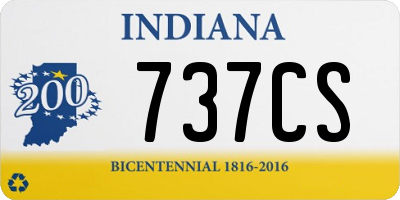 IN license plate 737CS