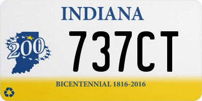 IN license plate 737CT