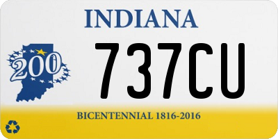 IN license plate 737CU