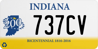 IN license plate 737CV