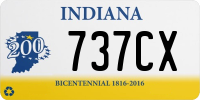 IN license plate 737CX