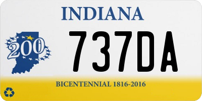 IN license plate 737DA