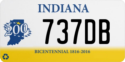 IN license plate 737DB