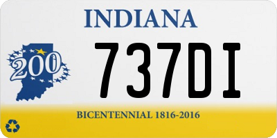 IN license plate 737DI