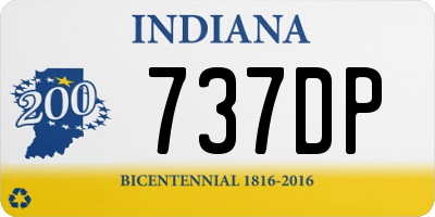 IN license plate 737DP