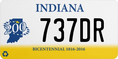 IN license plate 737DR