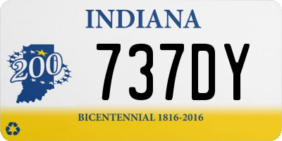 IN license plate 737DY