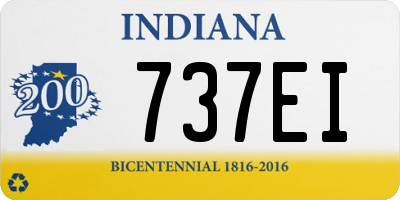 IN license plate 737EI