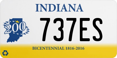 IN license plate 737ES