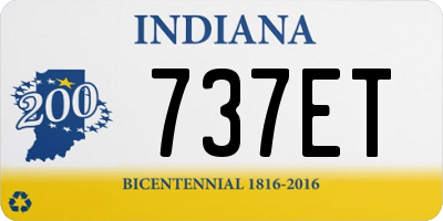 IN license plate 737ET