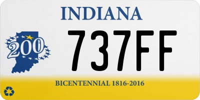 IN license plate 737FF