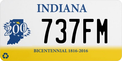 IN license plate 737FM