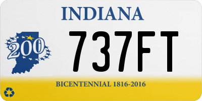 IN license plate 737FT