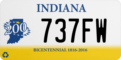 IN license plate 737FW