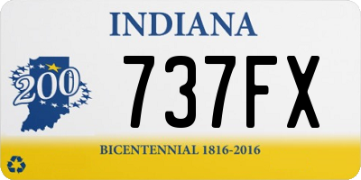 IN license plate 737FX