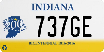 IN license plate 737GE