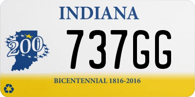IN license plate 737GG