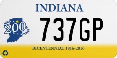 IN license plate 737GP