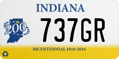 IN license plate 737GR