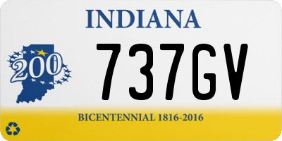 IN license plate 737GV