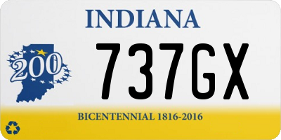 IN license plate 737GX