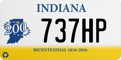 IN license plate 737HP