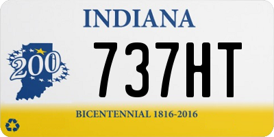 IN license plate 737HT