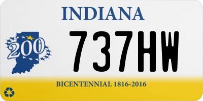 IN license plate 737HW