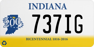 IN license plate 737IG