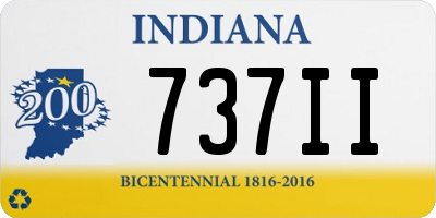 IN license plate 737II