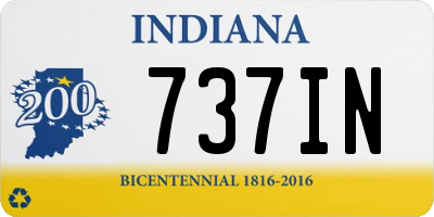 IN license plate 737IN