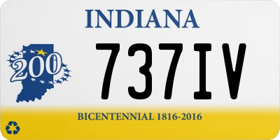 IN license plate 737IV