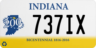 IN license plate 737IX