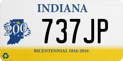 IN license plate 737JP