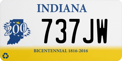 IN license plate 737JW