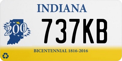 IN license plate 737KB