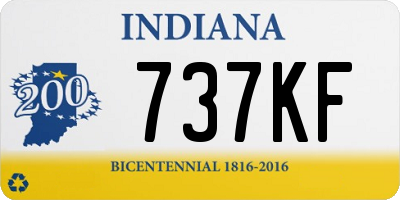 IN license plate 737KF