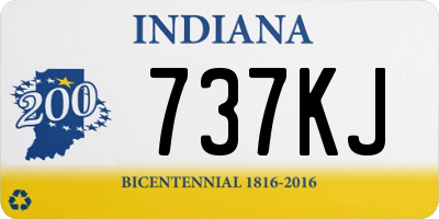 IN license plate 737KJ