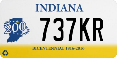 IN license plate 737KR