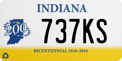 IN license plate 737KS