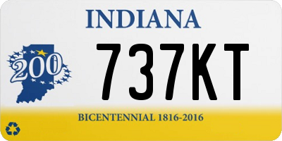 IN license plate 737KT