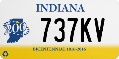 IN license plate 737KV