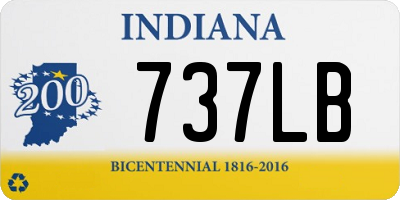 IN license plate 737LB