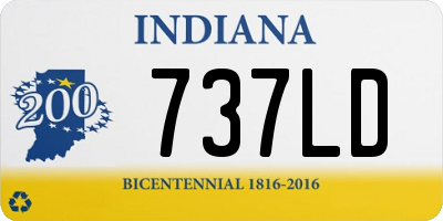 IN license plate 737LD