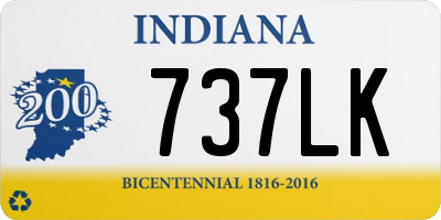 IN license plate 737LK