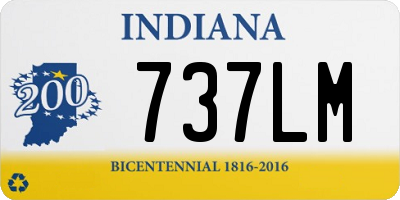 IN license plate 737LM