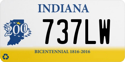 IN license plate 737LW