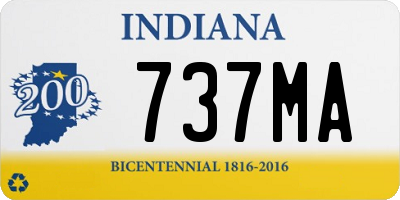 IN license plate 737MA