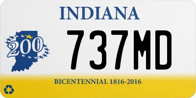 IN license plate 737MD