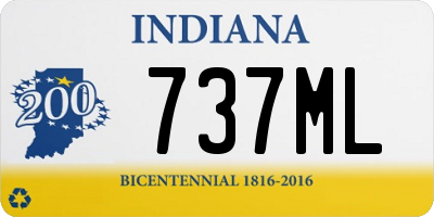IN license plate 737ML